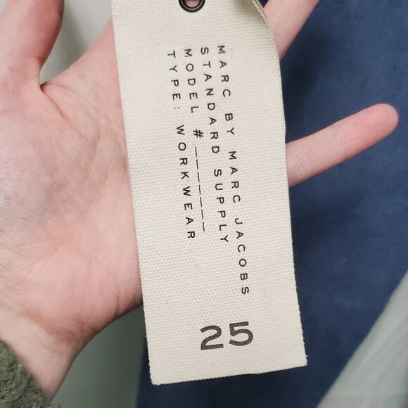 NWT! MARC Marc Jacobs Stick Workwear Faded Stripe Skinny Jeans Size 25 TALL $168 - Picture 12 of 12